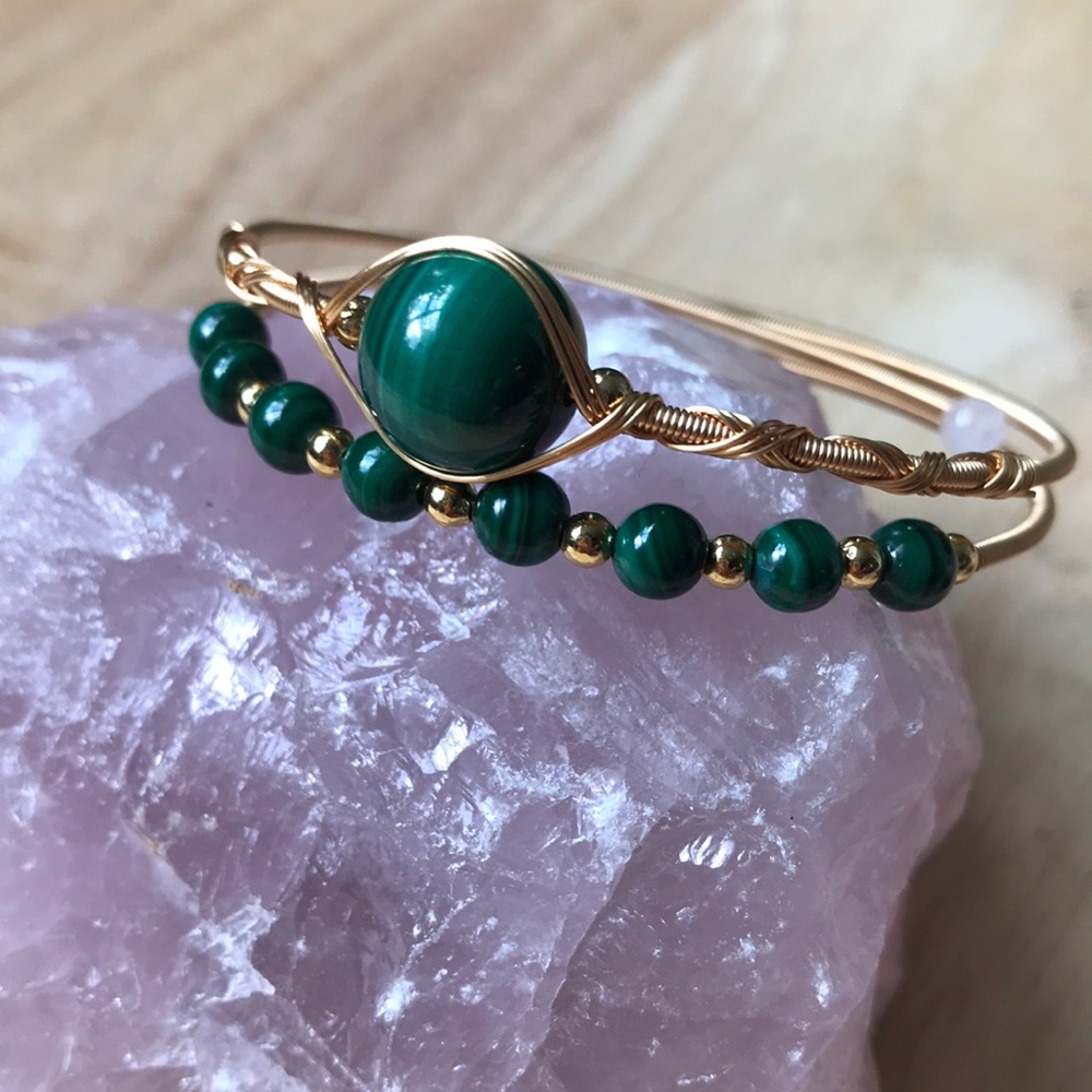 Malachite adjustable bracelet